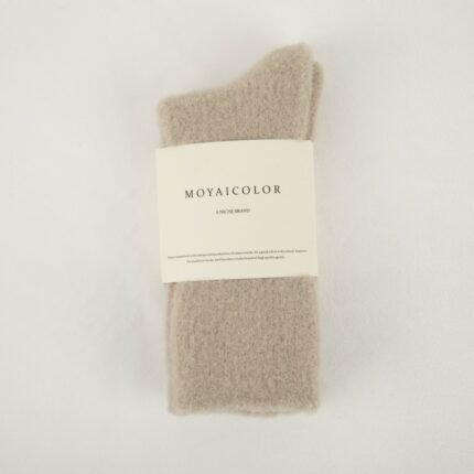 Double-sided Australian Velvet Tube Socks Autumn And Winter Solid Color