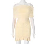 Women's Tube Top Pleated Mesh Splicing Skirt - Image 5