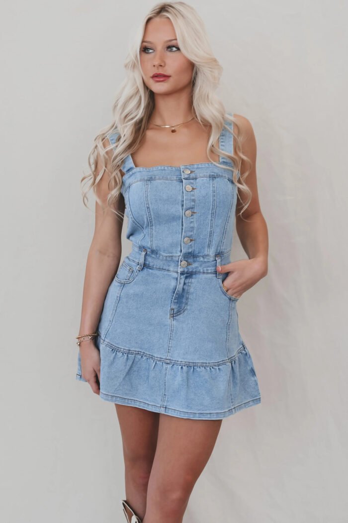 e90ad68c-4c1d-41f4-bd87-54a3a9f3612c.jpg Fashion Suspenders Hot Girl Denim Women's Dress - Image 4