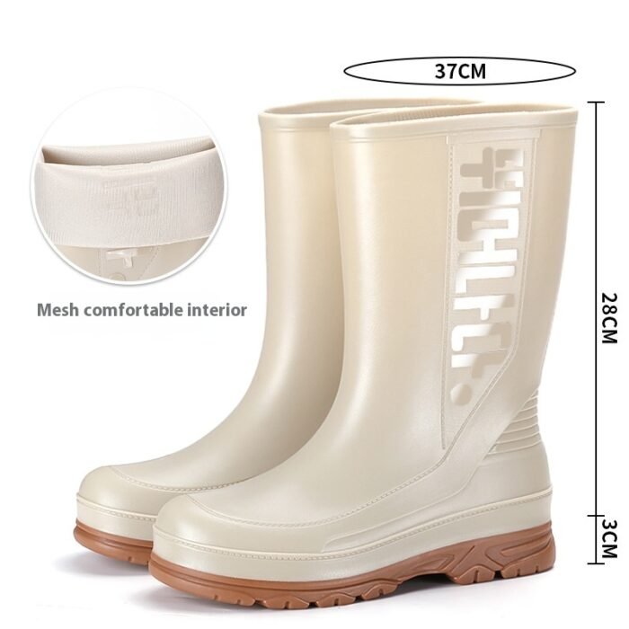 Fashion Middle Women's Non-slip Rain Boots - Image 7