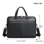 Men's Handbag Horizontal Briefcase Large Capacity First Layer Cowhide 17-inch Computer Bag - Image 5