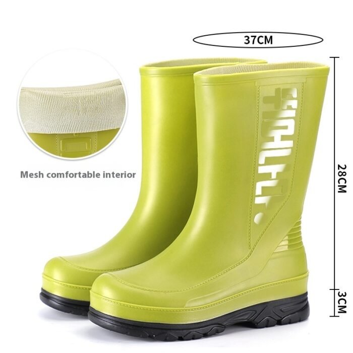 Fashion Middle Women's Non-slip Rain Boots - Image 2