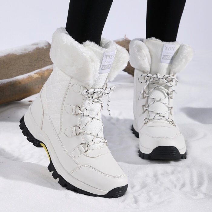 Women's New Winter Fleece-lined Thickened Non-slip Snow Boots - Image 5