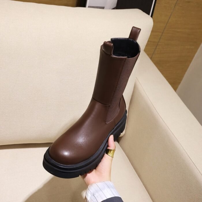 Martin Fashion Platform Mid-calf Stretch Boots - Image 3