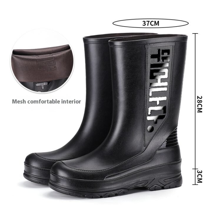 Fashion Middle Women's Non-slip Rain Boots - Image 8