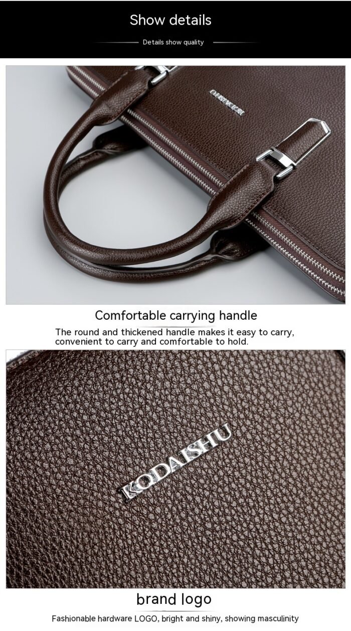 2401140912230322100.jpg Men's Handbag Double Pull Large Capacity Business Computer Bag Authentic Leather Tactile Feel - Image 10