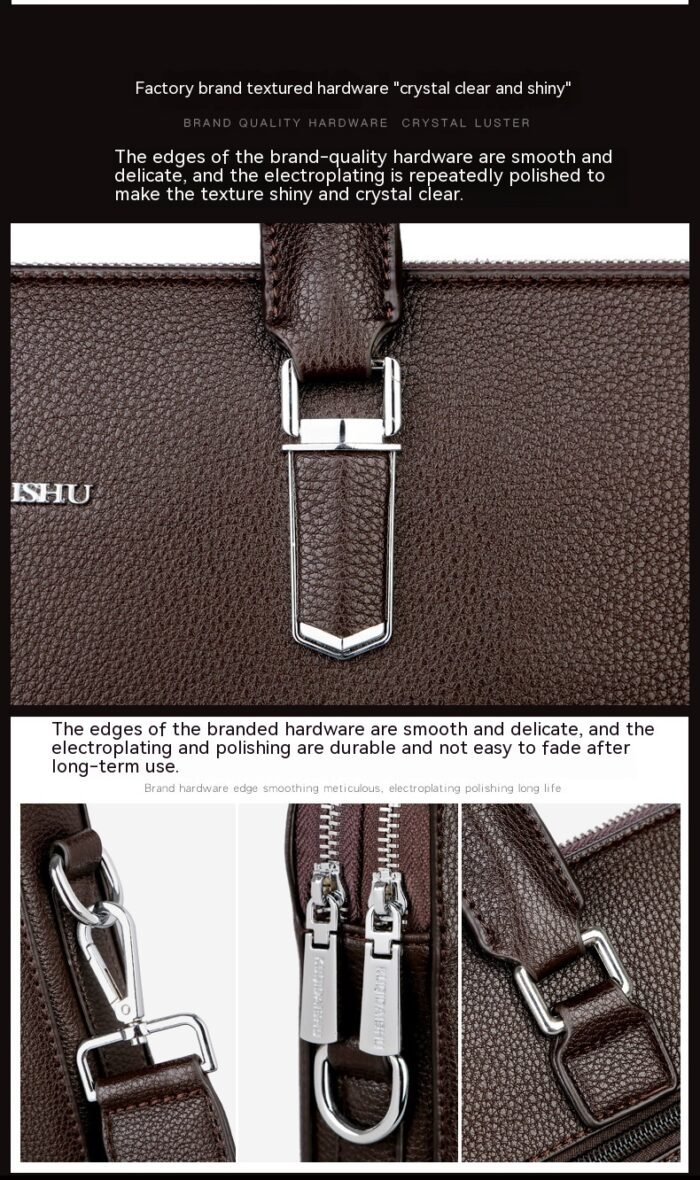 2401140912230323300.jpg Men's Handbag Double Pull Large Capacity Business Computer Bag Authentic Leather Tactile Feel - Image 4