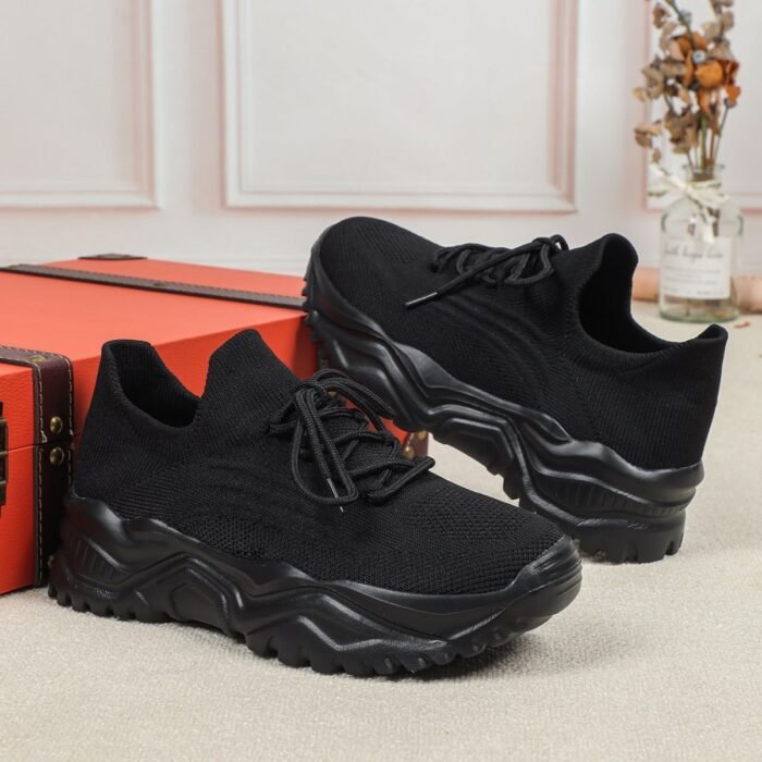 293680c7-886b-4268-9e92-c6ddd12e0656.jpg Spring And Autumn Plus Size Sports Women's Breathable Flyknit Fashion Sock Shoes - Image 5