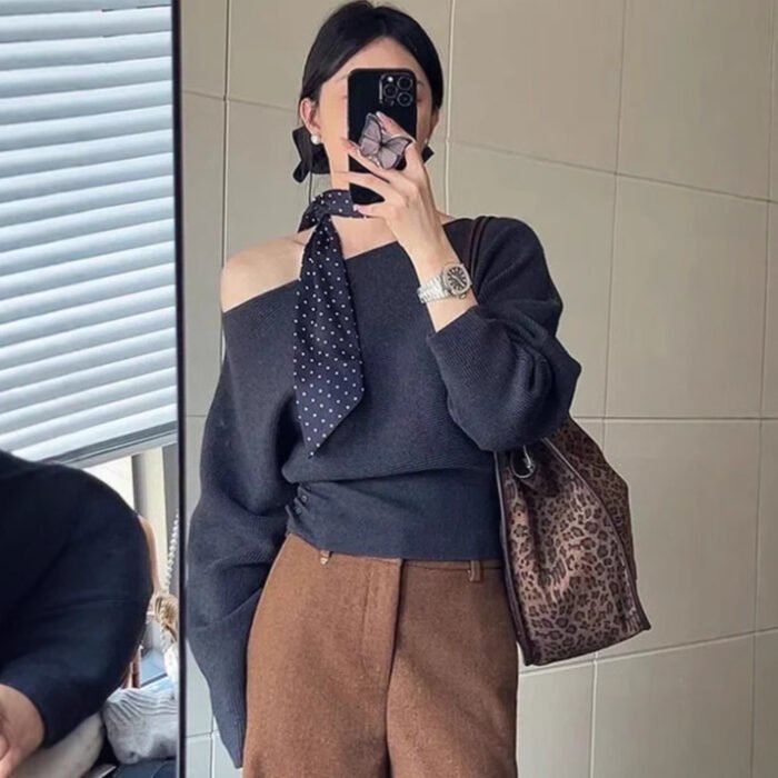 663b52ec-230c-4f88-a0e2-f74282becf97.jpg Women's Knitwear Spring And Autumn New High Sense Idle Style - Image 6