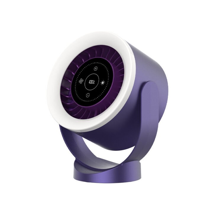 6c0f38a3-040f-4383-9eb5-d878f7c7f15d.jpg Desktop Adjustable Fan Light Rechargeable Wall Mount Table Fan Light Led Display Air Circulation Cooling USB Table Fan Light - Image 2