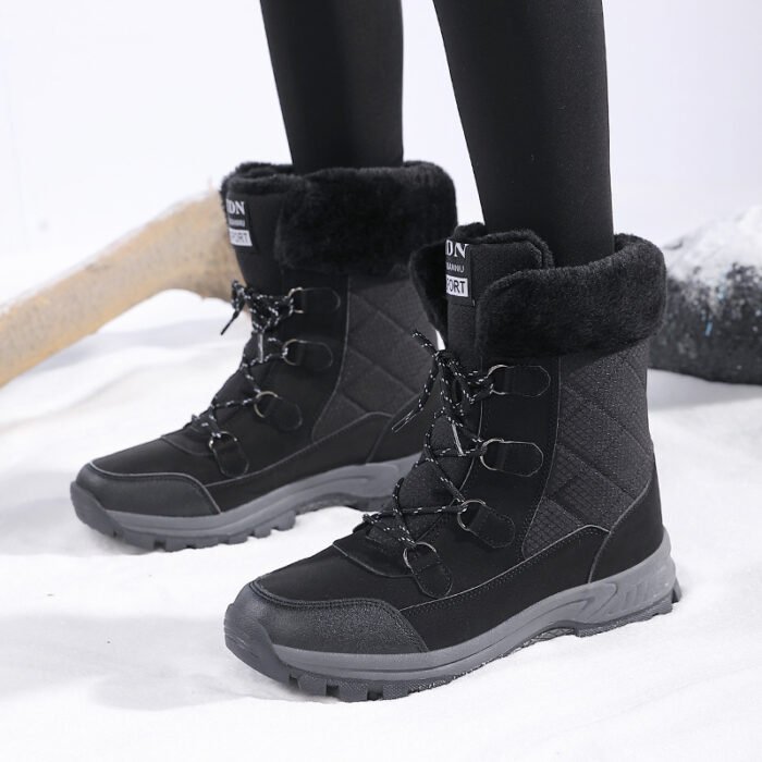 Women's New Winter Fleece-lined Thickened Non-slip Snow Boots - Image 7