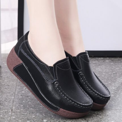 Women's Platform Muffin Wedge Casual Shoes