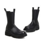 Martin Fashion Platform Mid-calf Stretch Boots - Image 5