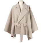 Lace-up Shawl Cape Thickened Coat Woolen - Image 3
