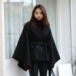Lace-up Shawl Cape Thickened Coat Woolen - Image 4