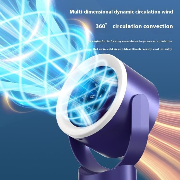 a35d8798-dd79-4cf4-bce8-5dbd6a6a4537_trans.jpeg Desktop Adjustable Fan Light Rechargeable Wall Mount Table Fan Light Led Display Air Circulation Cooling USB Table Fan Light - Image 4