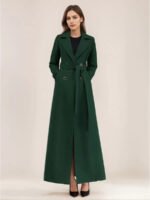 Woolen Double-breasted Elegant Cashmere Coat - Image 9