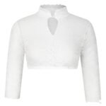 Base Lace Stitching Elegant Graceful Small Shirt Top - Image 2