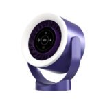 Desktop Adjustable Fan Light Rechargeable Wall Mount Table Fan Light Led Display Air Circulation Cooling USB Table Fan Light - Image 3