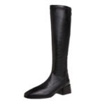 Long Velvet Boots Female Skim-fit Height Increasing - Image 2