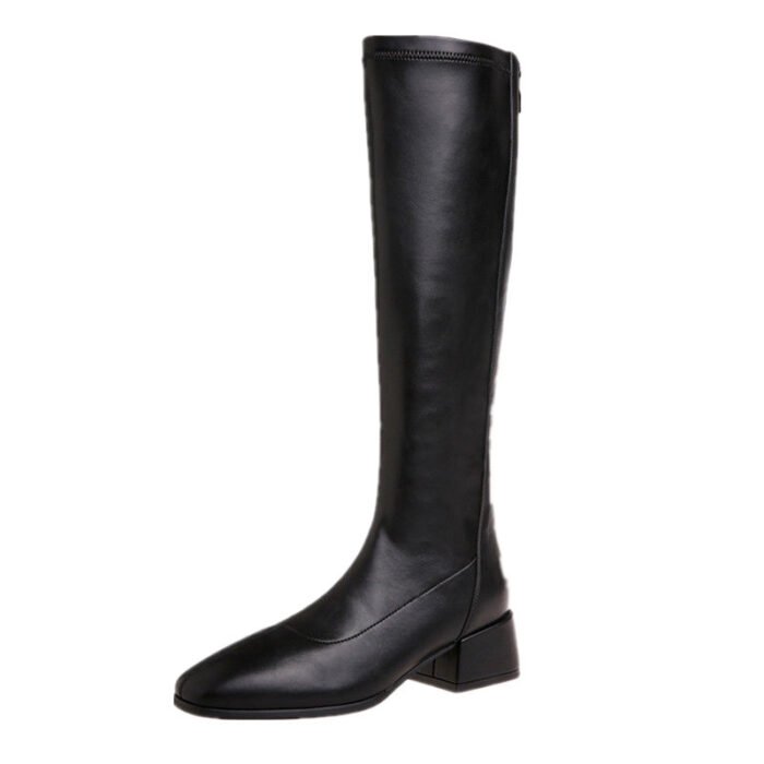 Long Velvet Boots Female Skim-fit Height Increasing - Image 2