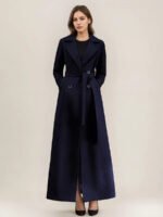 Woolen Double-breasted Elegant Cashmere Coat - Image 4