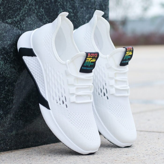 1622353197858.jpg New Sports Shoes Men's Breathable Casual Mesh Shoes Comfort Increase Lace-up Non-slip Low-top Running Shoes - Image 1