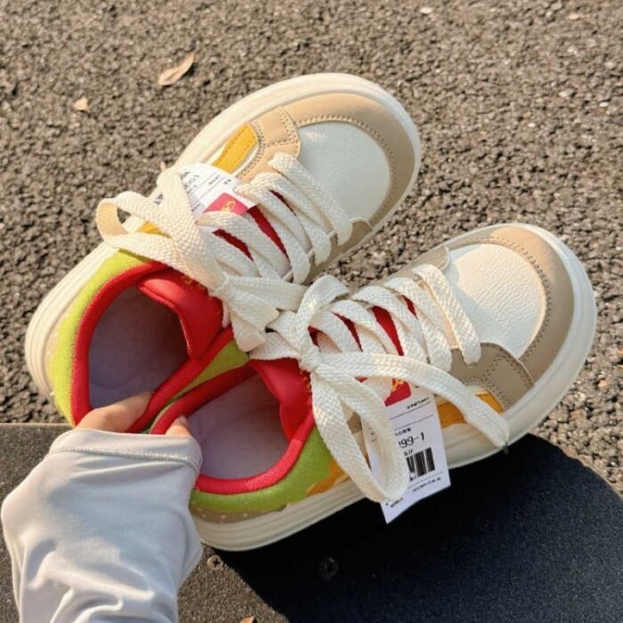 New White Big Toe Bread Shoes Sports Women's Shoes - Image 3