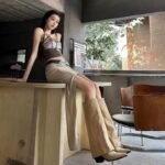 Autumn And Winter New Pointed Toe Chunky Heel Pantyhose Boots - Image 6