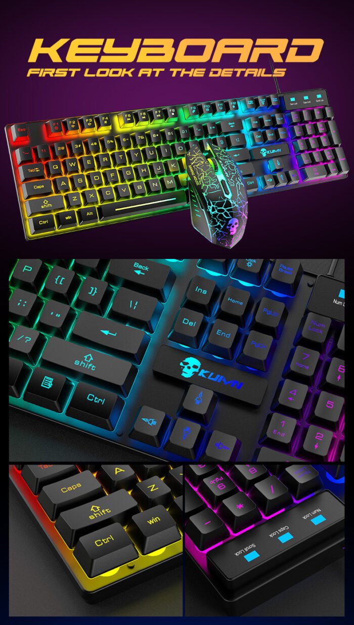 1559573389548.jpg Kuiying T6RGB Luminous Keyboard And Mouse Set - Image 9