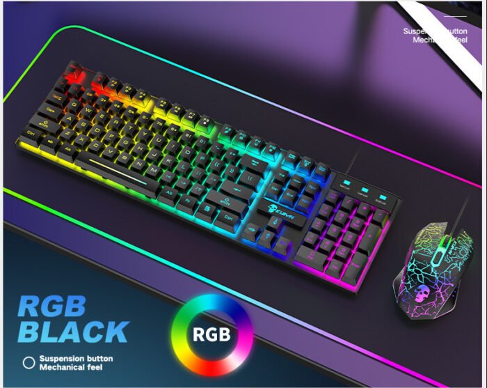 1657056455909.jpg Kuiying T6RGB Luminous Keyboard And Mouse Set - Image 5