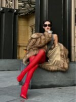 Women's Simple Solid Color Essence Red Silk Stockings - Image 5