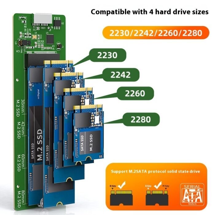USB30 Solid State Hard-disk Cartridge NGFF Interface To USB30 All Aluminum Alloy SSD - Image 5