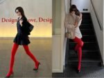 Women's Simple Solid Color Essence Red Silk Stockings - Image 4