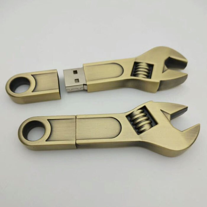 Metal Wrench U Disk Enterprise Business Conference Gift Double-headed Plum Blossom Activity - Image 1